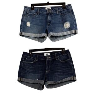 PAIGE Women's Jimmy Jimmy Shorts, Cut Off Jean Shorts, Size 28/29 Lot of 2